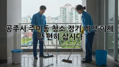 공주시 주미동 청소🧹 정기 계약? 이제 맘 편히 삽시다! 🏡✨
